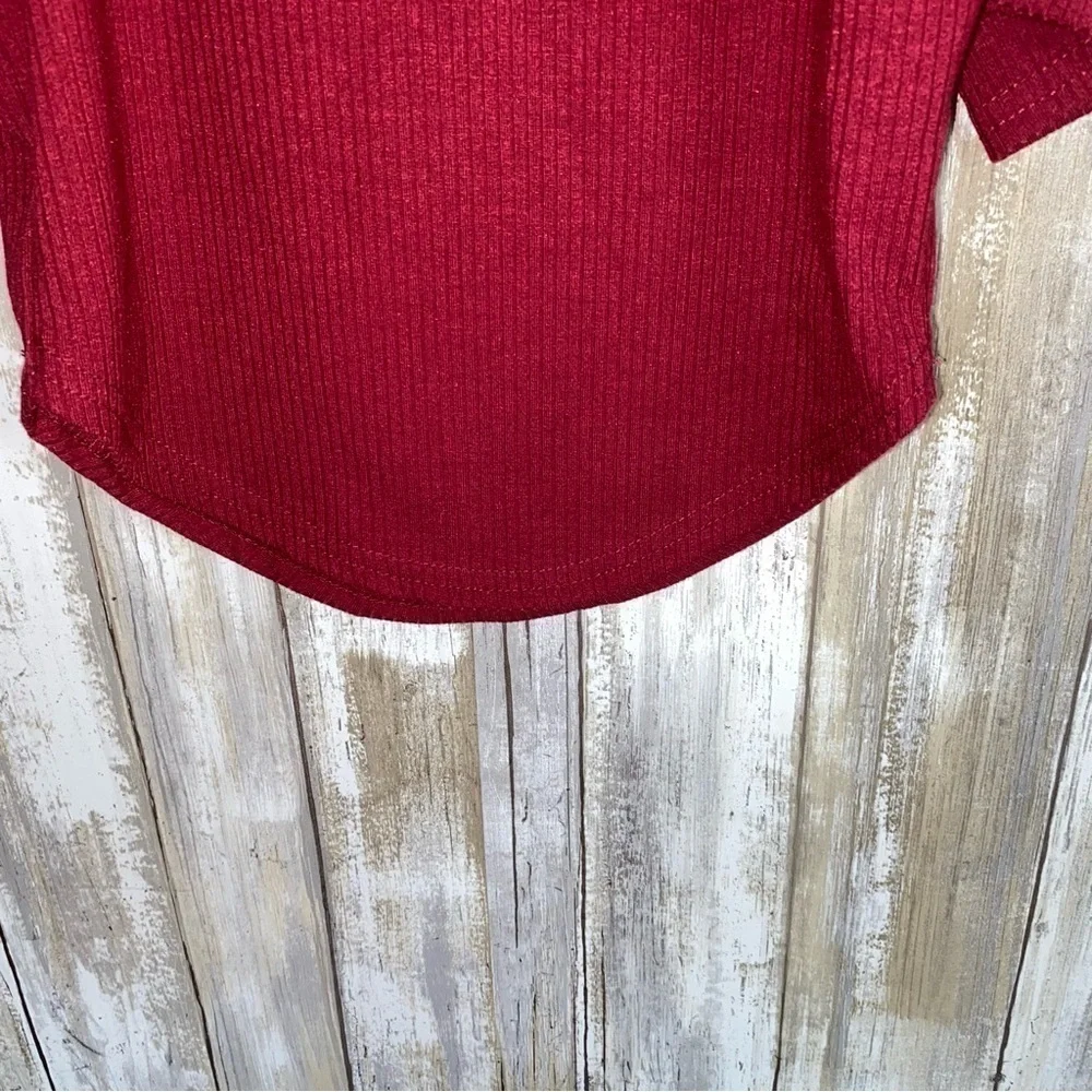 FP We The Free Red Night Lily Puff Sleeve Blouse - Picture 4 of 5